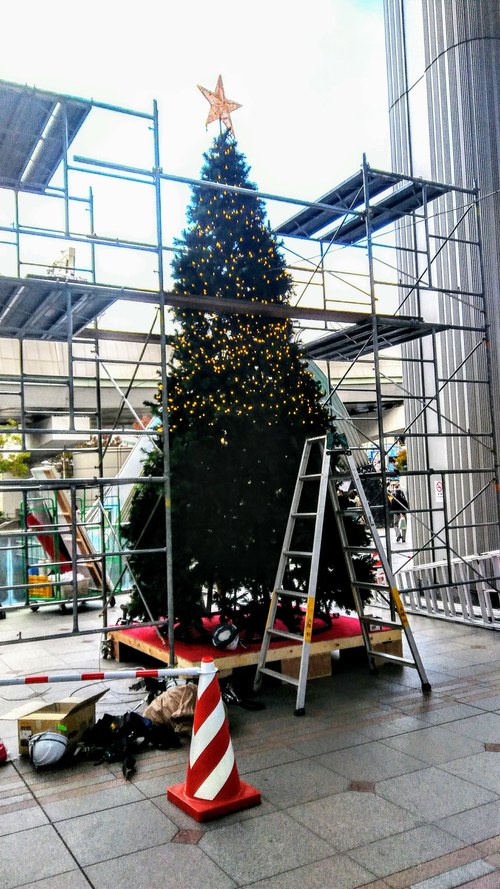 【なんば】OCATのクリスマスツリー完成☆