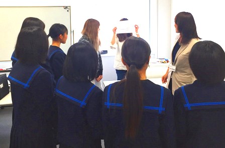 上級学校訪問に志津川中学校の皆さんが来てくれました。